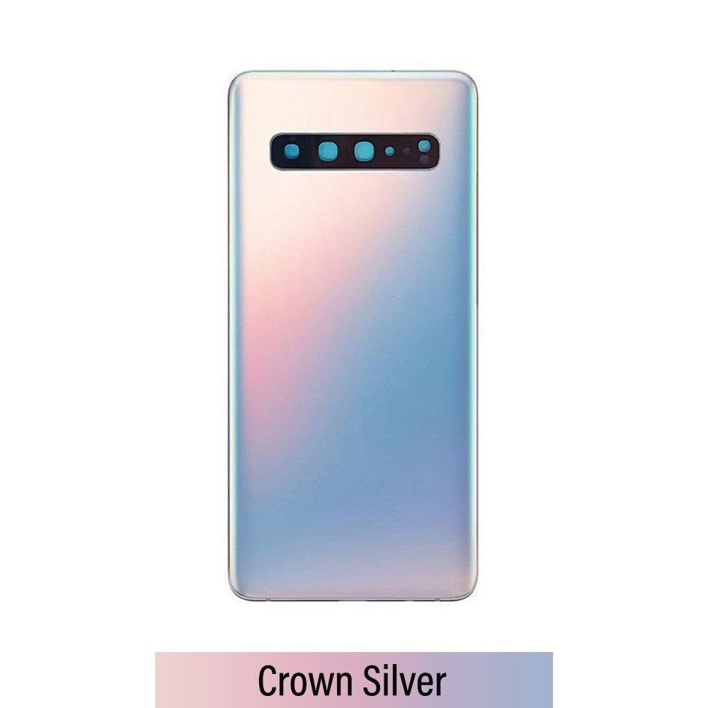Red Rear Cover Glass For Samsung Galaxy S10 5G G977-Silver Red Rear Cover Glass For Samsung Galaxy S10 5G G977-Silver